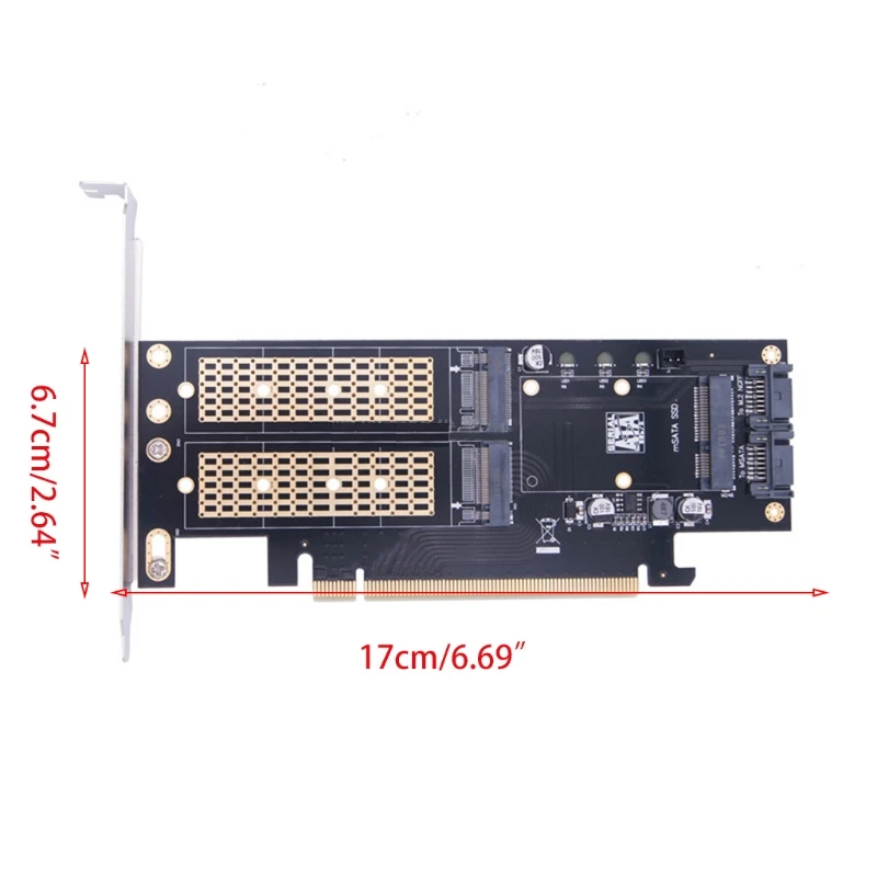 

3 in 1 M.2 and mSATA SSD Adapter Card for M.2 NVME SSD to PCIE Adapter 781A