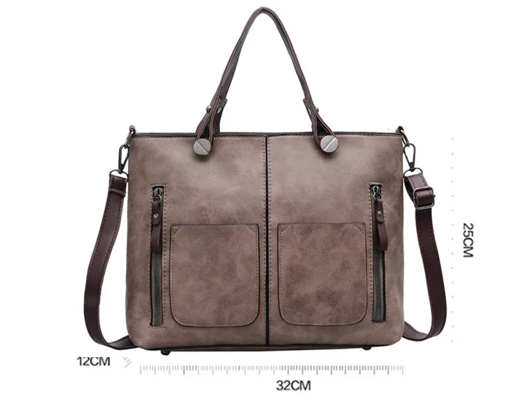 

Vintage PU Shoulder Bag Luxury Handbags Women Bags Female Causal Totes for Daily Shopping All-Purpose High Quality Dames Tassen