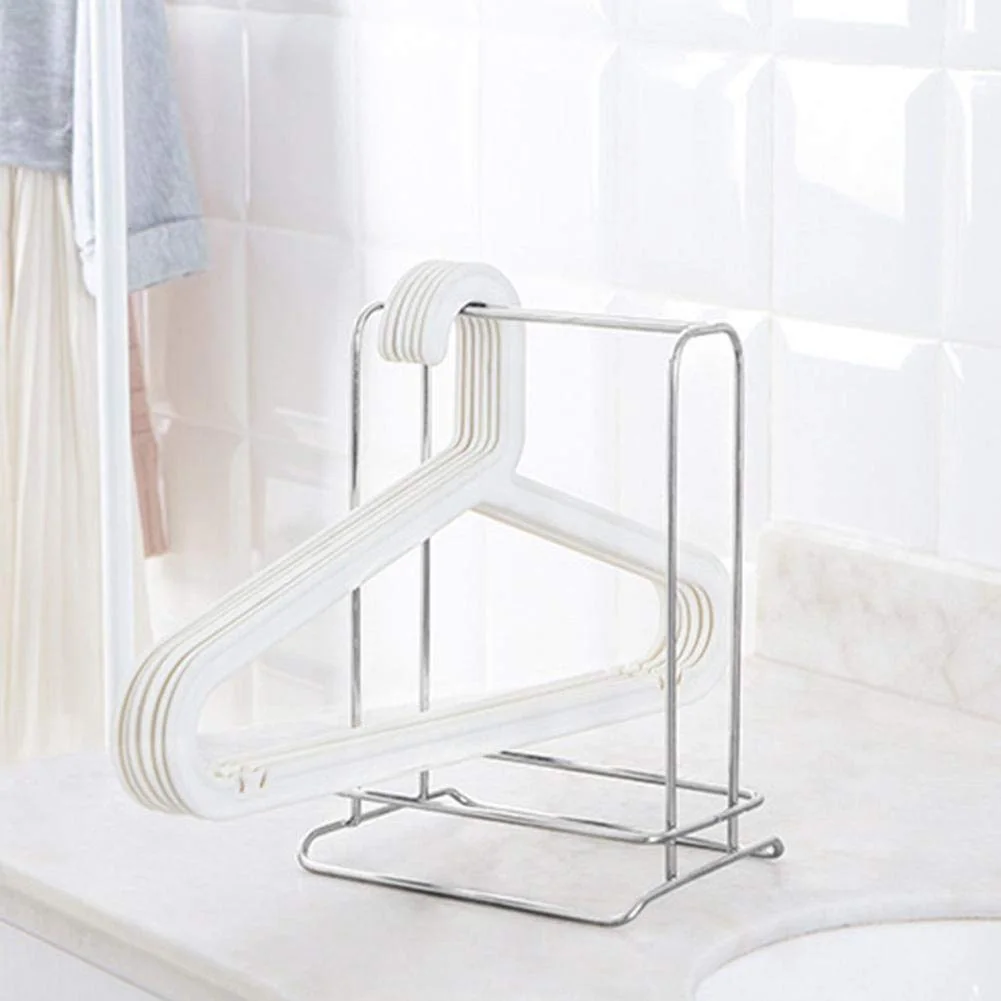 

Large Capacity Hanger Storage Rack Stainless Steel Drying Hanger Organizer Durable and Rust-proof for Laundry Rooms