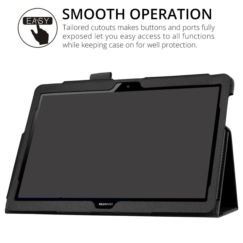 

Case for Huawei MediaPad T5 10 T3 9.6 M6 10.8 M5 Lite 10.1 M5 Lite 8.0 Slim Folding Stand Cover PU Leather Case Tablet Funda