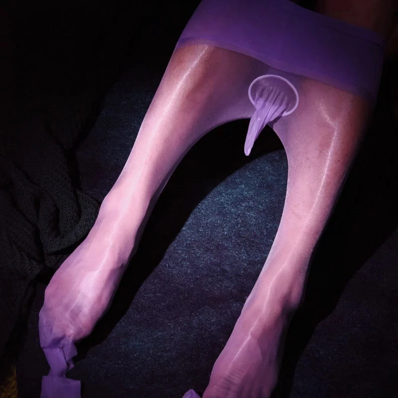 Чулки мужские Бесшовные глянцевые с U-образным выпуклым мешочком сверхтонкие 360 |