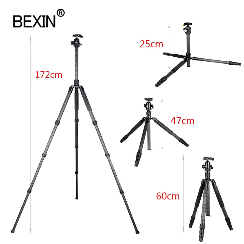 Штатив из углеродного волокна профессиональный дорожный легкий Трипод для
