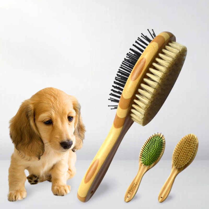 

Pet Dog Comb Cat Hair Remover Massage Grooming Brush Wood Dog Multifunction Dematting Comb Hair Shedding Supplies Cleaning Tool
