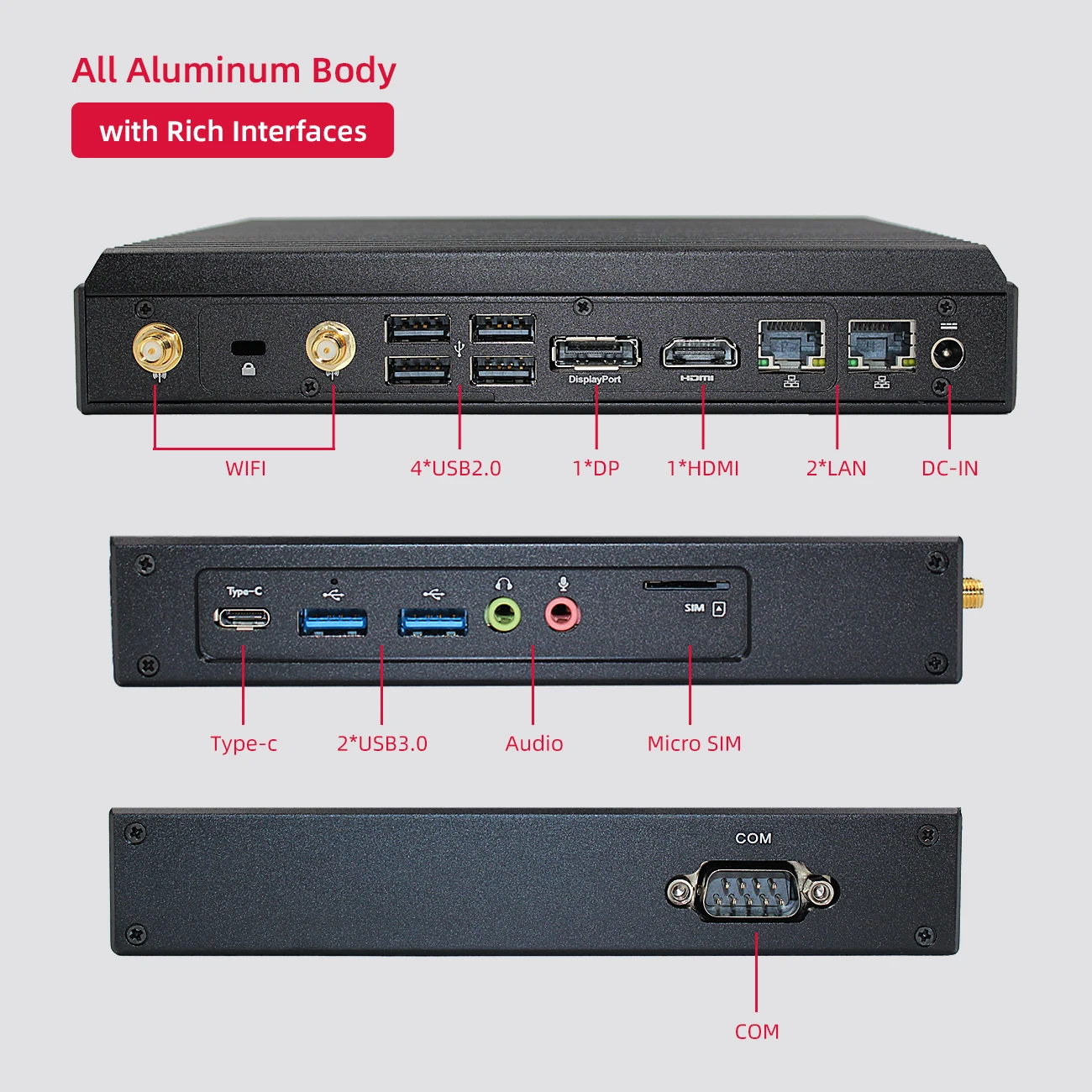 Kaufen Fanless Embedded Mini Pc Ryzen 2500U DDR4 NVME Gaming Computer Nuc LAN USB HDMI