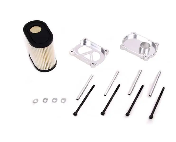 

CNC metal skeleton paper core air filter assembly sliver color 85207