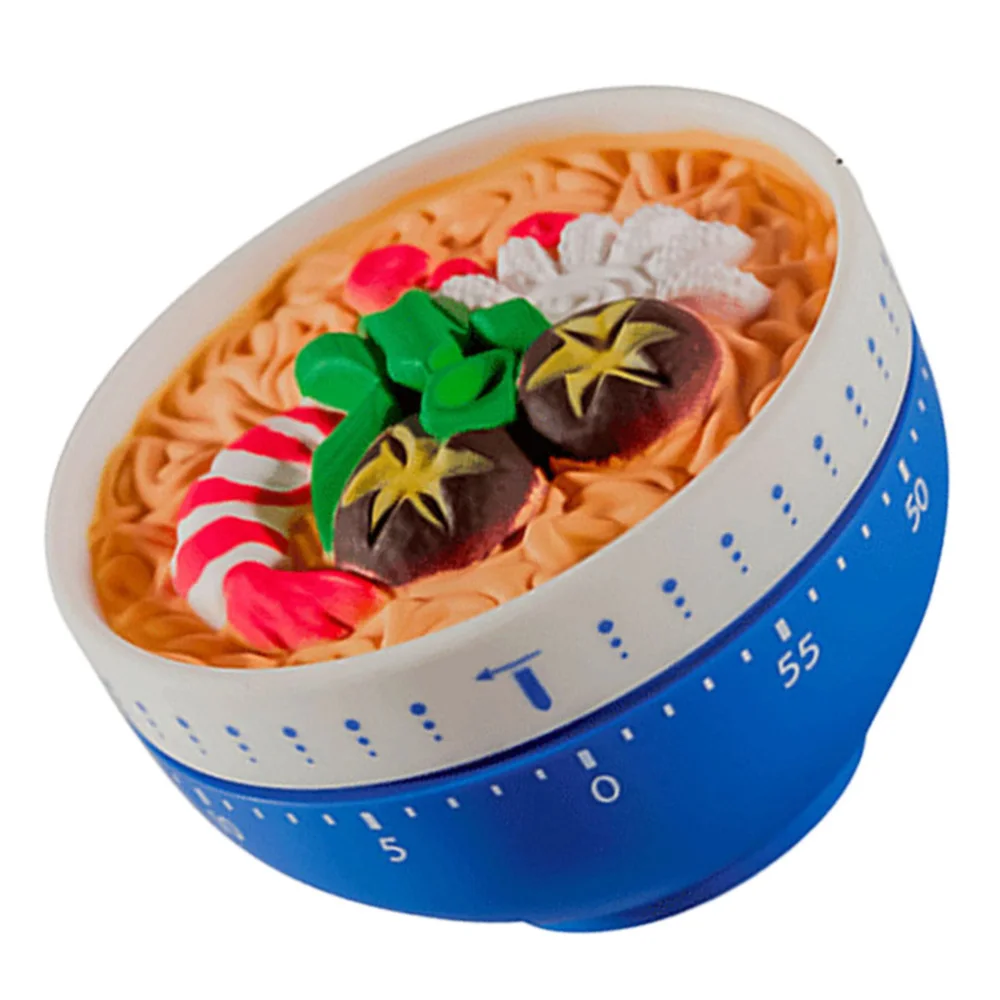 

1pc Noodles Bowl Shape Kitchen Mechanical Timer Time Manager for Home (Blue)
