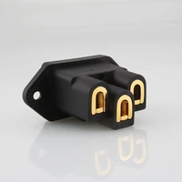 high quality viborg vi06bg pure copper gold plated power socket pure red copper audio grade iec inlet socket 1 order
