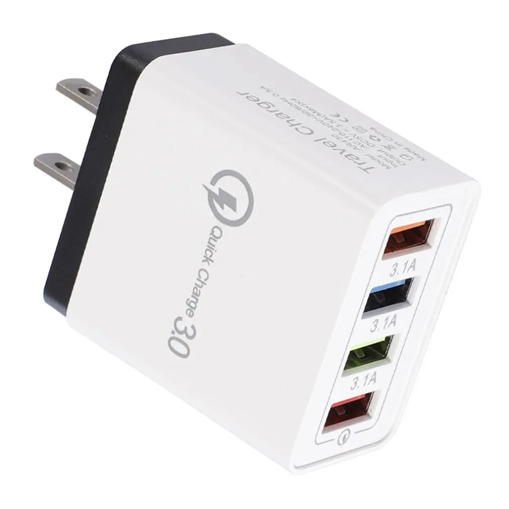 4USB зарядное устройство 3A мобильный телефон планшет путешествия компактный