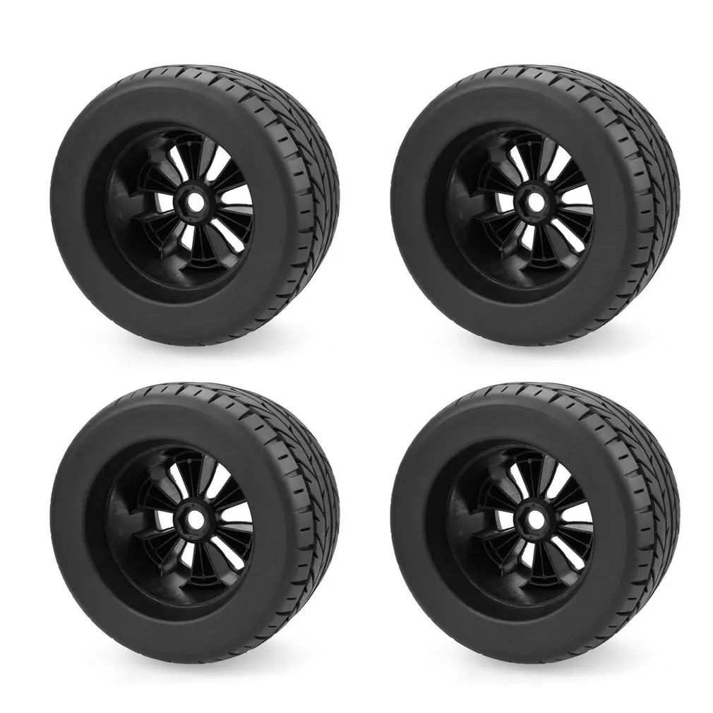 

4pcs 1/8 Monster Truck Wheels Rim Tire Set 17mm Hub Hex For 1/8 Monster Truck Fine Workmanship Good Performance