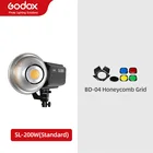 Godox SL-200W 200Ws 5600K Studio LED Bowens Mount непрерывная лампа для фото-и видеосъемки с дистанционным управлением