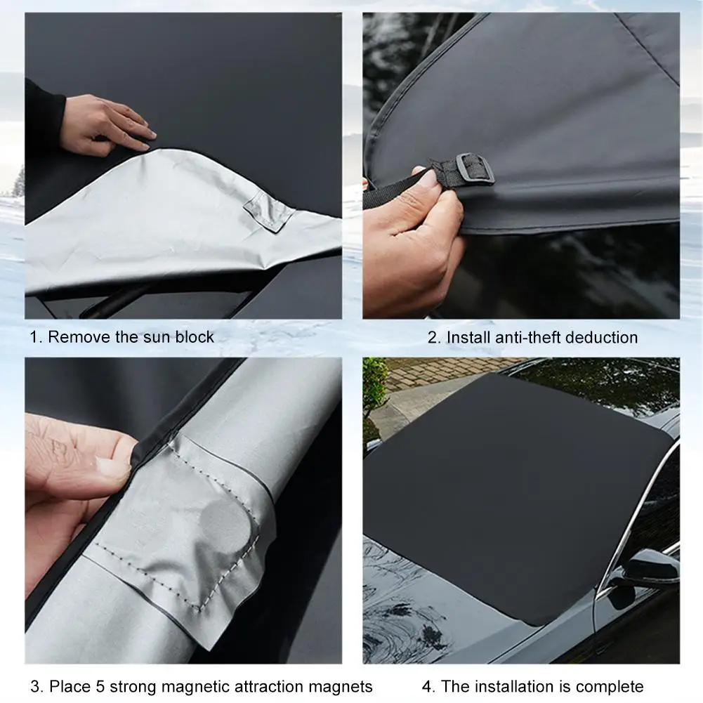 

Car Sunshade Heat Insulation Sunscreen Magnetic Sunshade Universal Front Windshield Shade Vehicle Shield Visor Protection Back