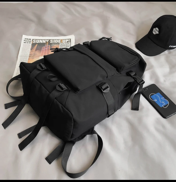 

WZ576 Fashion trend backpack women Korean version of the wild simple men's Large capacity travel backpack