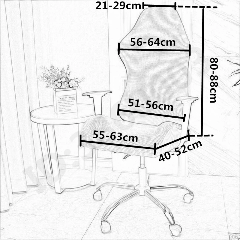 

Print Elastic Stretch Office Computer Chair Cover Waterproof Dust-proof Armchair Slipcover Universal Home Gaming Chair Protector