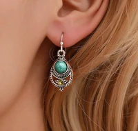 s722 bohemia fashion jewelry vintage pendant earrings hollow out carved dangle earrings
