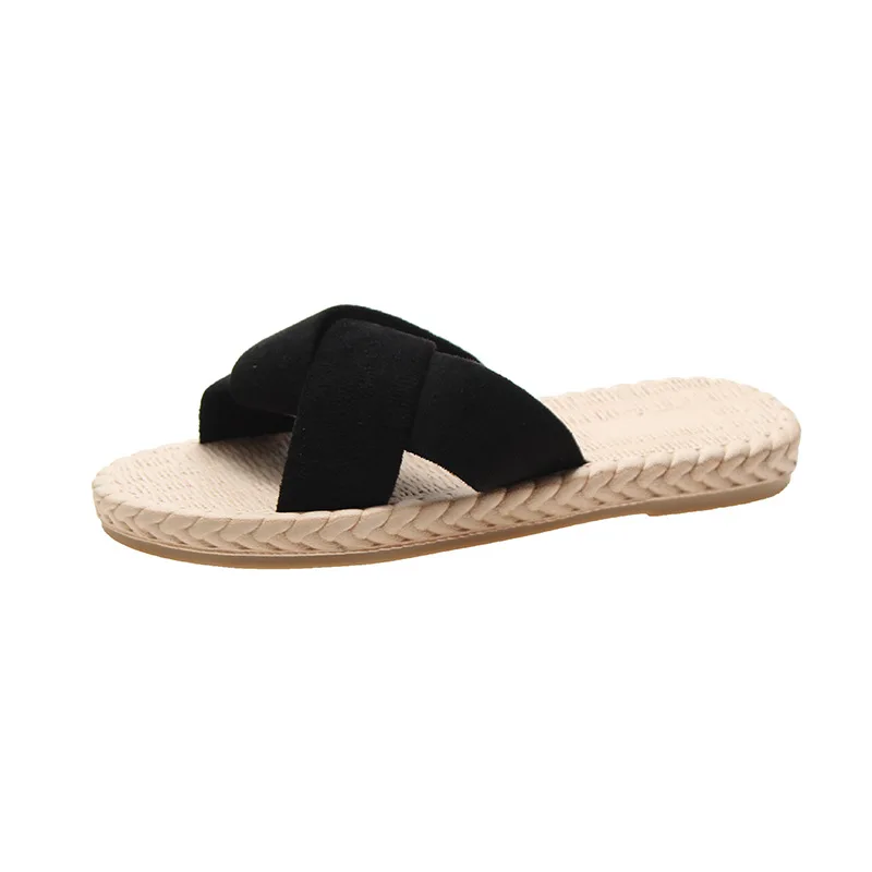 

Slippers female summer wear 2021 Korean version of the new beach flat - bottom lazy pregnant woman shoes slippers