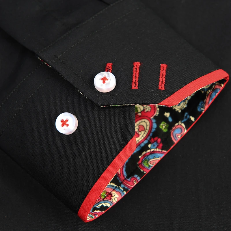 Мужская двухслойная рубашка в китайском стиле Классическая из чистого хлопка с