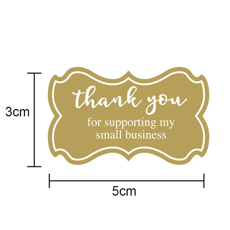 

250pcs 3*5cm Kraft Paper Thank You for Your Order Stickers Seal Labels Thanks for Shopping Supporting My Small Business Shipping