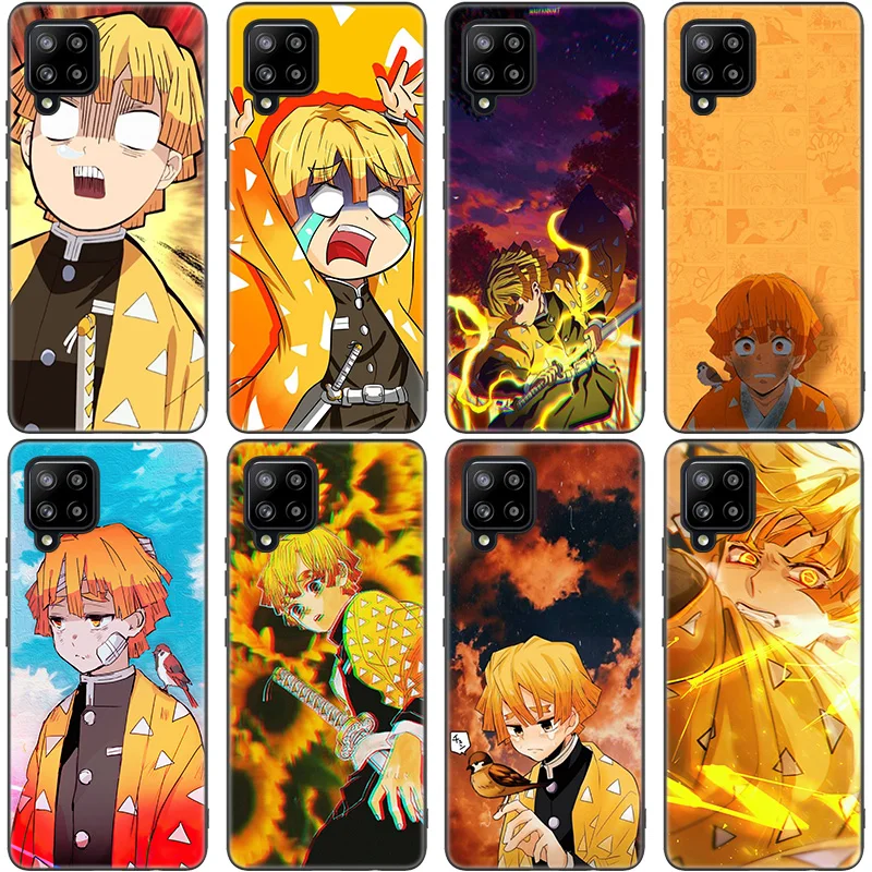 

Anime Demon Slayer Zenitsu Case For Samsung Galaxy A12 A02S A22 A32 A52 A72 A71 A51 A41 A31 A21 A11 A50 A70 A10 A20S Black Cover