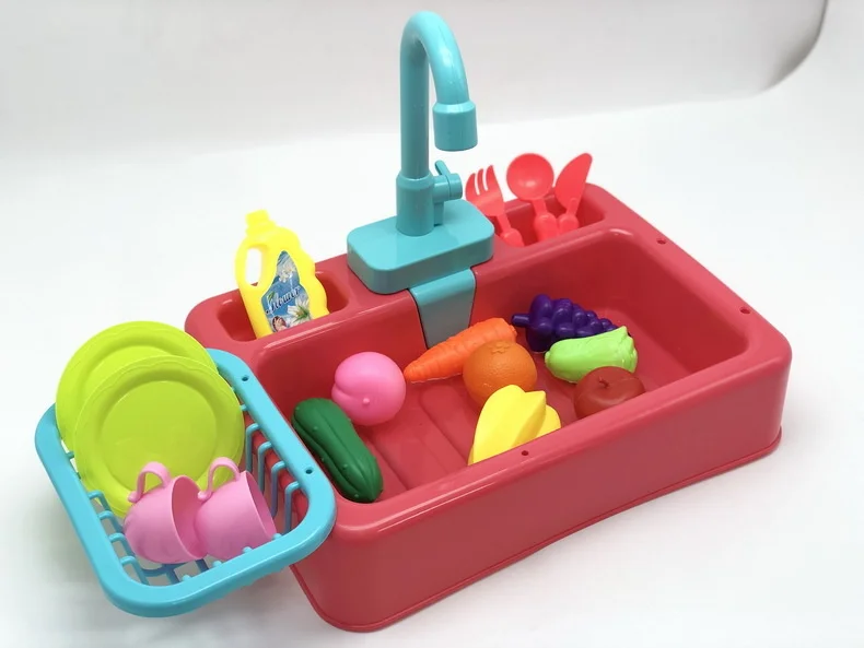 

Explosive Children's House Simulation Electric Dishwasher Kitchen Small Pool House Toy Sink Set