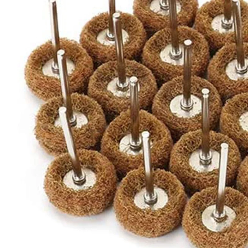 

Hot 50Pcs 80 Grit 25mm 1 inch Polishing Buffing Abrasive Head Polisher Buffer Wheel Shank Scouring Pad Grinding Wheel