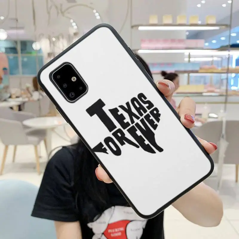

ZFGHSHYQ I Love Texas Flag Text Pattern Luxury Phone Cases For Samsung S9 10 20Plus Note 7 8 9 10 10plus Pro J8 M30 31 A30s A71