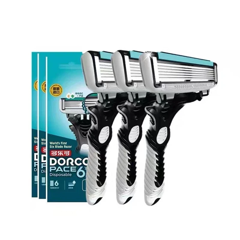 

4pcs Hot Sale Original DORCO Safety Razor Shaving Machine for Men Standard Quality 6-Layer Razor Blades