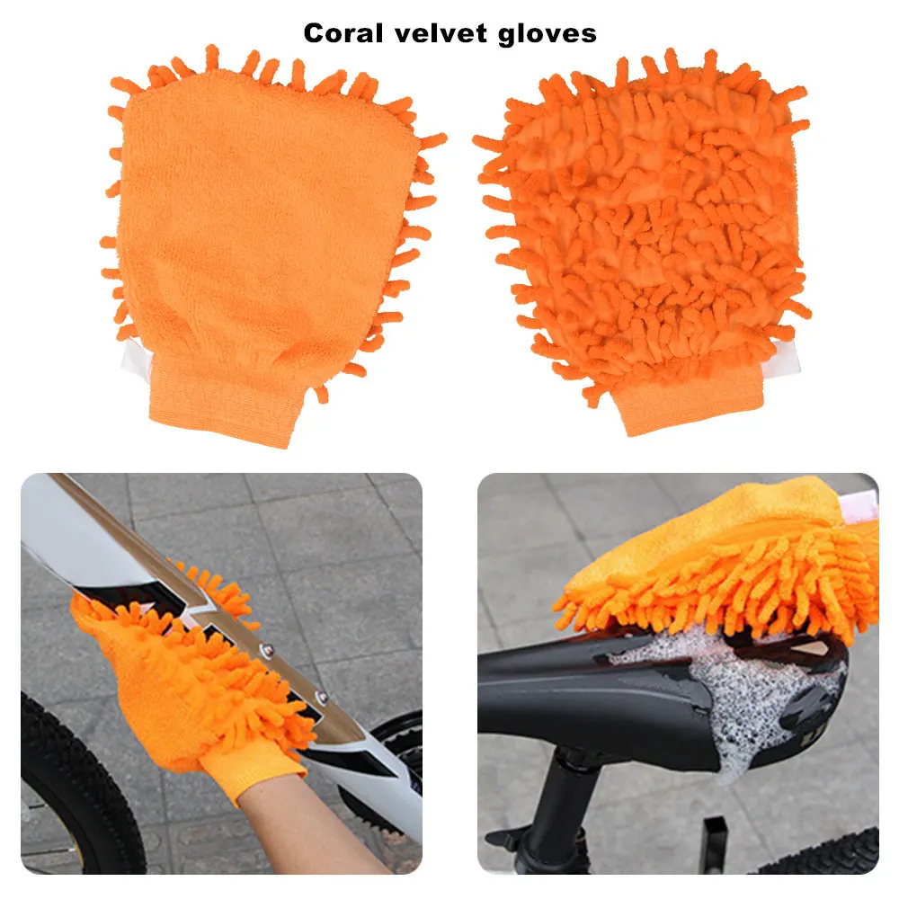 6in1 очиститель цепи для велосипеда скруббер кисти горный мыть набор инструментов