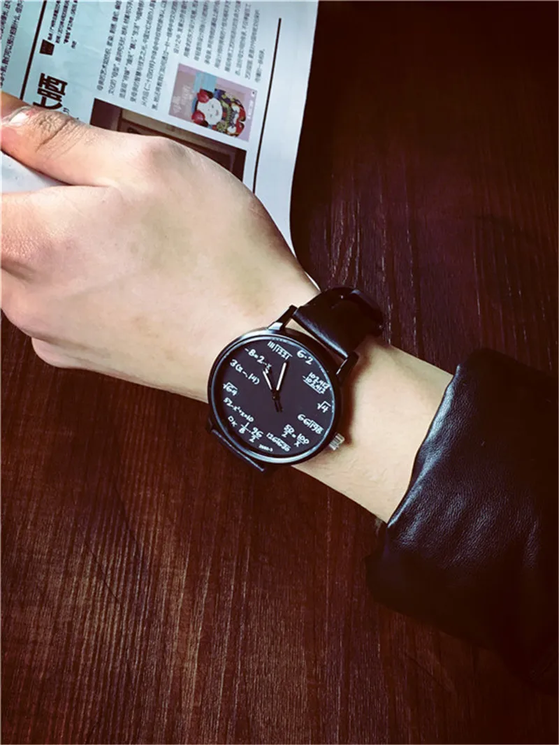 Часы наручные цифровые с кожаным ремешком и пряжкой | Наручные часы