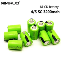 1 10pcs 45 sc 1 2v rechargeable battery 3200mah sub c ni cd battery with welding tab replacement for electric drill screwdriver