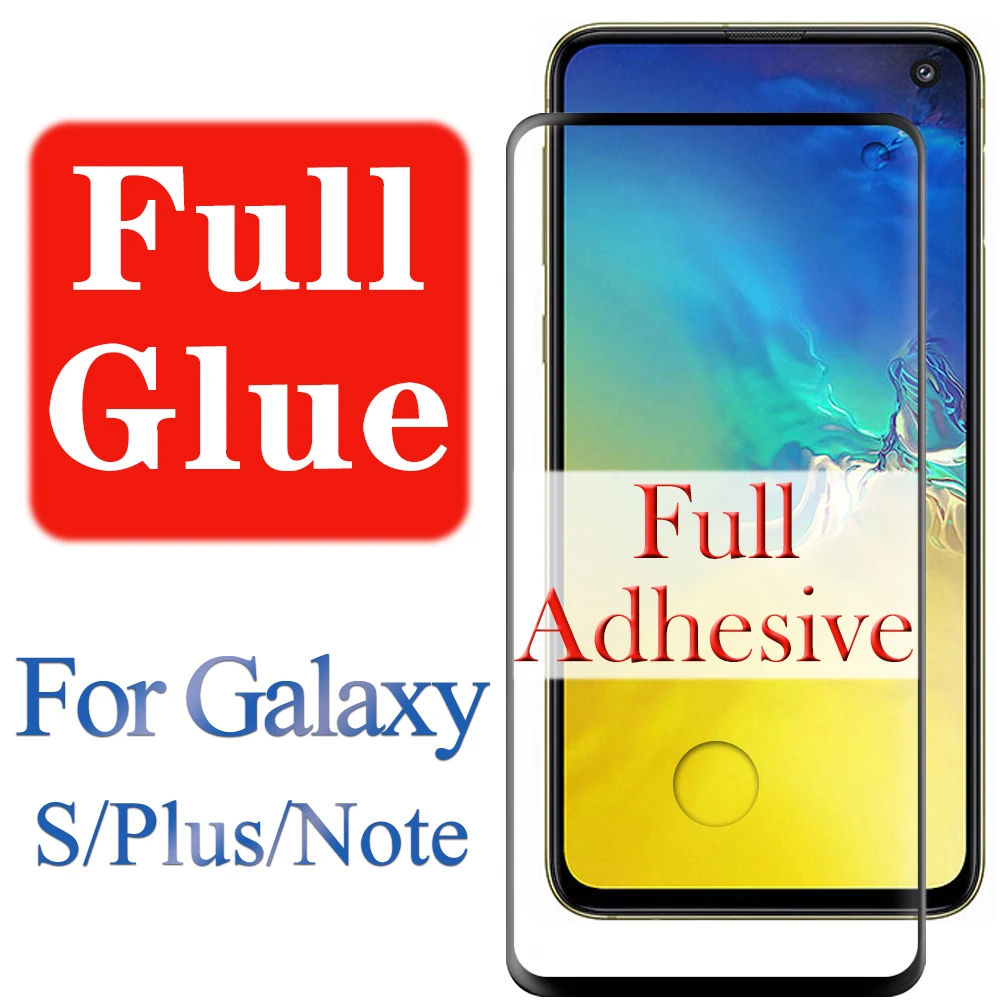 Полный клей S10 e стекло S8 S10e Plus Note s 8 9 для samsung Galaxy S9 S10plus Note8 Note9 протектор экрана 8s