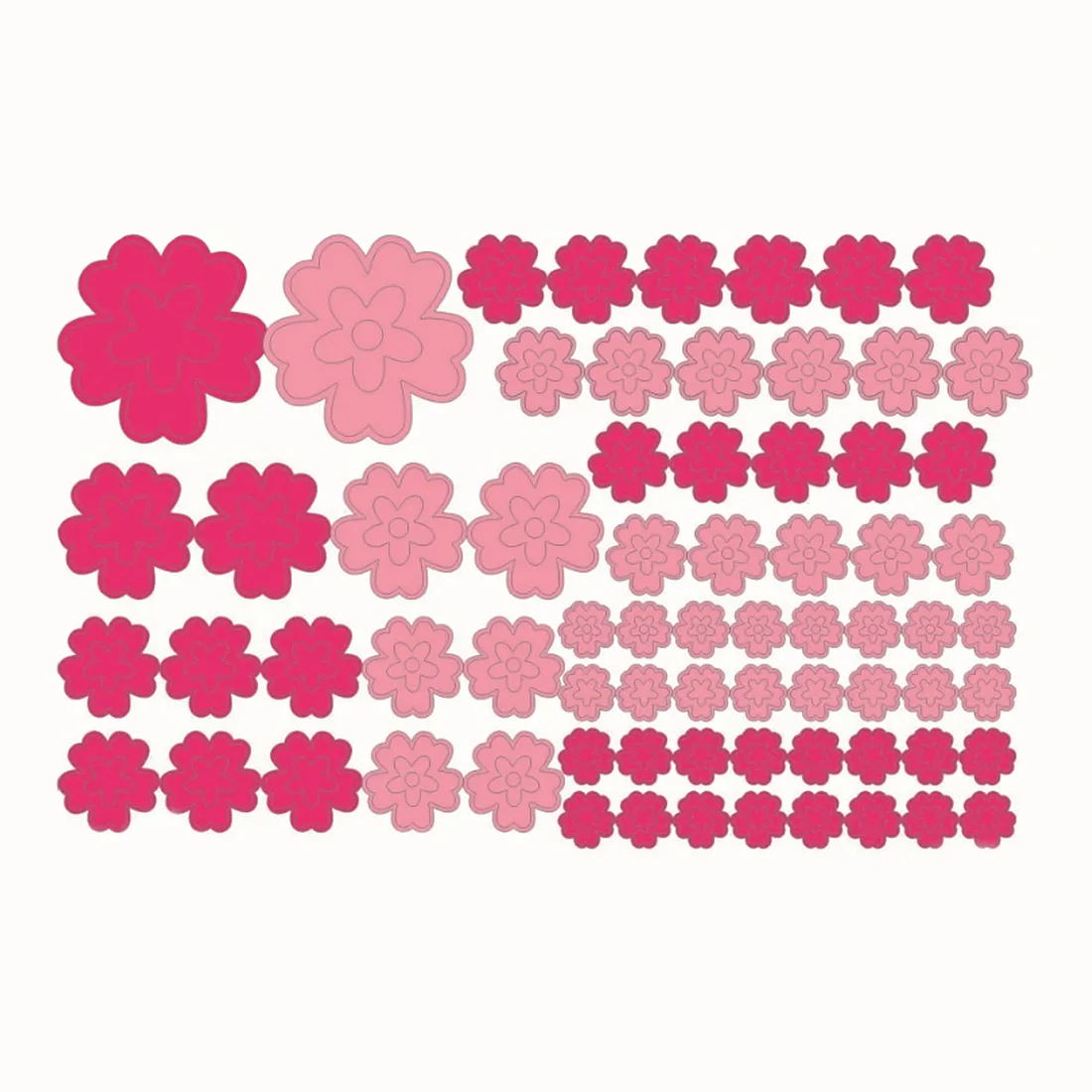 1 Set Strong Kids Bedroom Pink Flowers Pattern Decorations Art Cute Vinyl Self Adhesive Wall Stickers Girls 3D Nursery Natural | Дом и сад