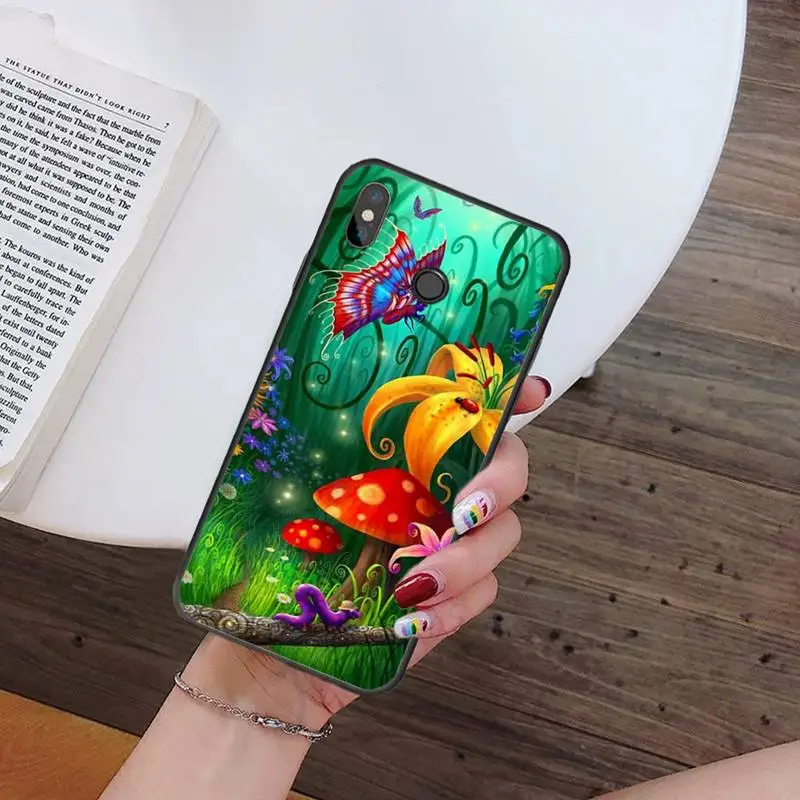 

Mushroom Psychedelic Art Phone Case For Xiaomi redmi note mi 7 8 9 10 a s t pro max 4G 5g shell coque