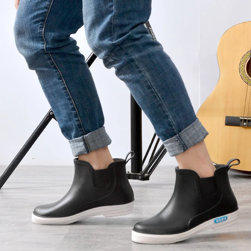 Износостойкие Нескользящие низкие ботинки мужские непромокаемые теплые и