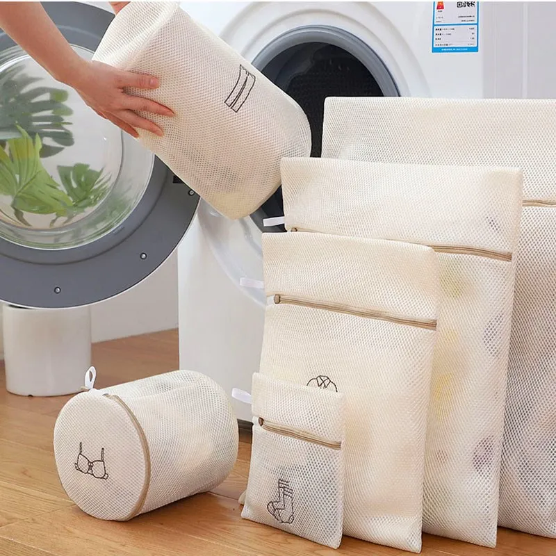 

4/6 PCS Thicken Laundry Bag With Multiple Popular Size Mesh Bags For Dirty Clothes Underwear Bra Sheet Wash Machine Laundry Kits