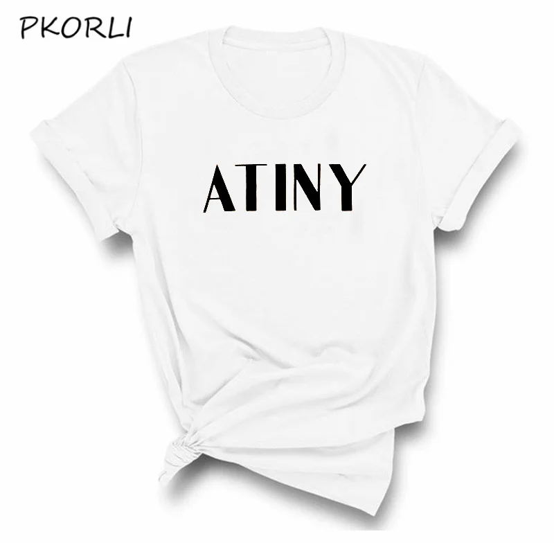 Модная футболка в Корейском стиле atiny ateez женская Харадзюку С буквенным принтом