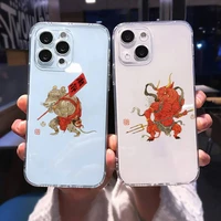 chinese twelve beasts phone case for iphone 13 12 11 8 7 plus mini x xs xr pro max transparent soft