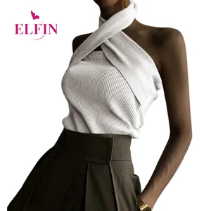 Футболка женская трикотажная, без рукавов, однотонная, лето, SJ5319R, 2020