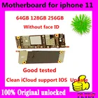 Материнская плата для iphone 11, 100% оригинал, разблокированная, бесплатный icloud для iPhone 11 Pro, 64 ГБ, 128 ГБ, 256 ГБ, логическая плата с системой IOS