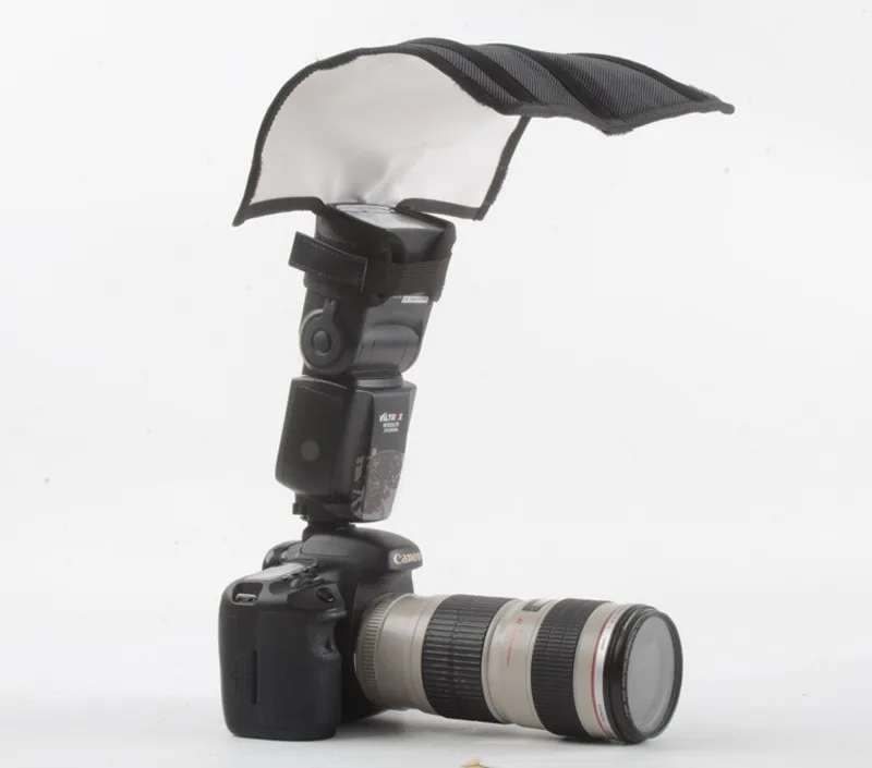 Universal cloth Flash Light Foldable Reflector Snoot beam Softbox Diffuser Bender Tube for Canon Nikon Yongnuo pentax flashgun images - 6