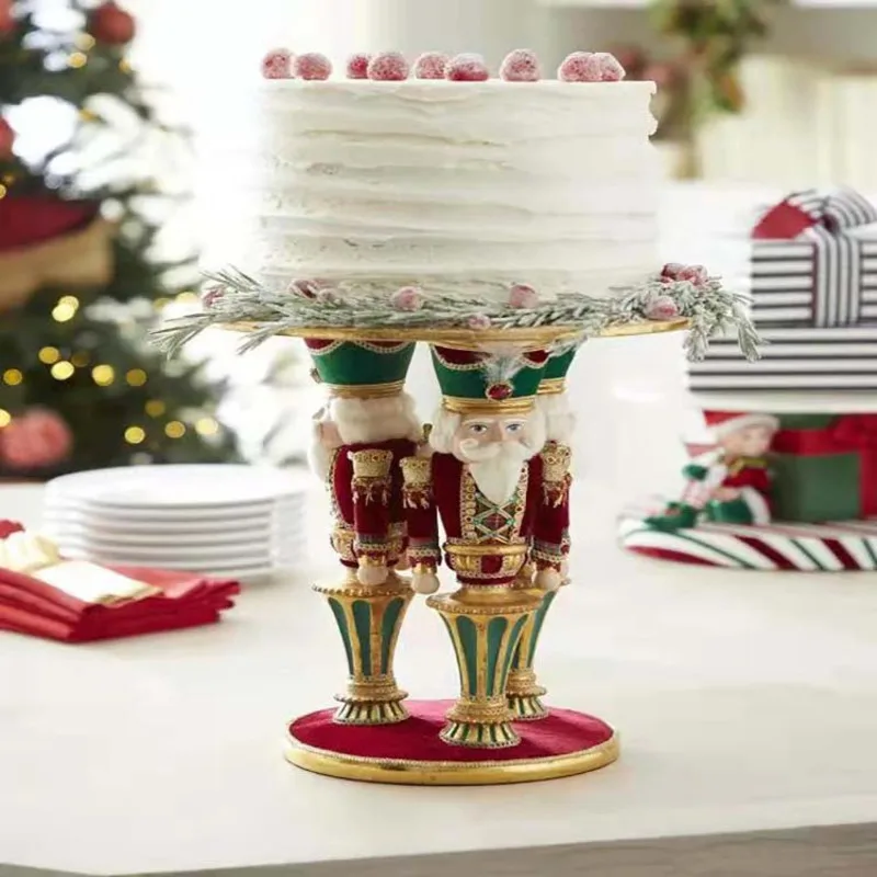Soporte para galletas de Cascanueces de Navidad, bandeja para aperitivos, botas de Ballet, soporte para pasteles, adornos de decoraci&oacute;n navide&ntilde;a-1