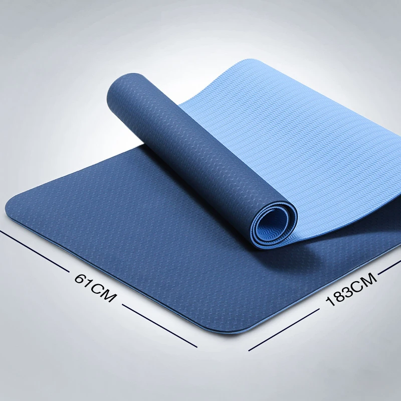 

Mat for Fitness Eco Friendly TPE Exercise Mats Non-Slip 1/4 Inch Thick Yoga Mats with Carrying Strap Workout Mat for Pilates