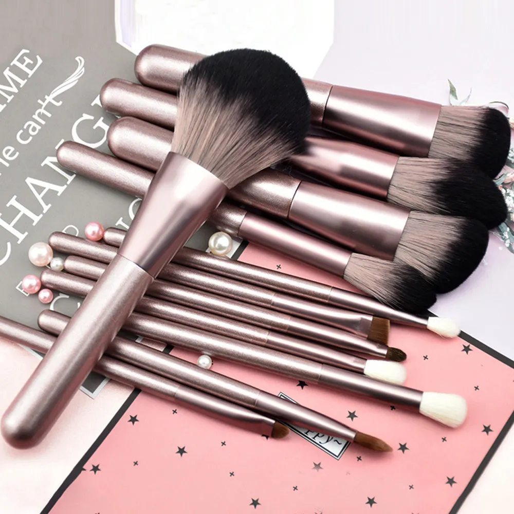 Набор кистей для макияжа Профессиональные 12 шт Тени век основа подводки глаз