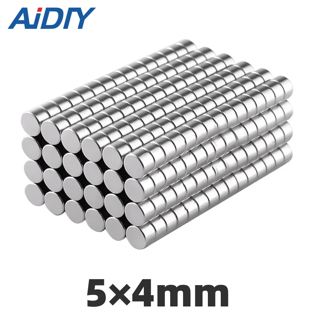 AIDIY 5/30/100 шт 5x4 мм мини небольшой круглый неодимовый магнит супер сильные мощные