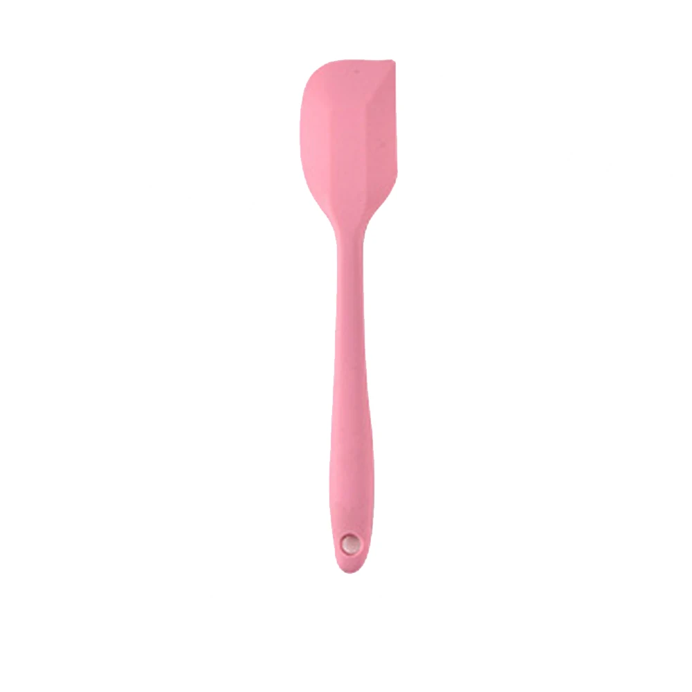 pink Silicone Spatula Baking Scraper Cake Baking Tool Food Grade Non Stick Spatula Butter Spoon Rubber Shovel Bakery Tools - Цвет: pink