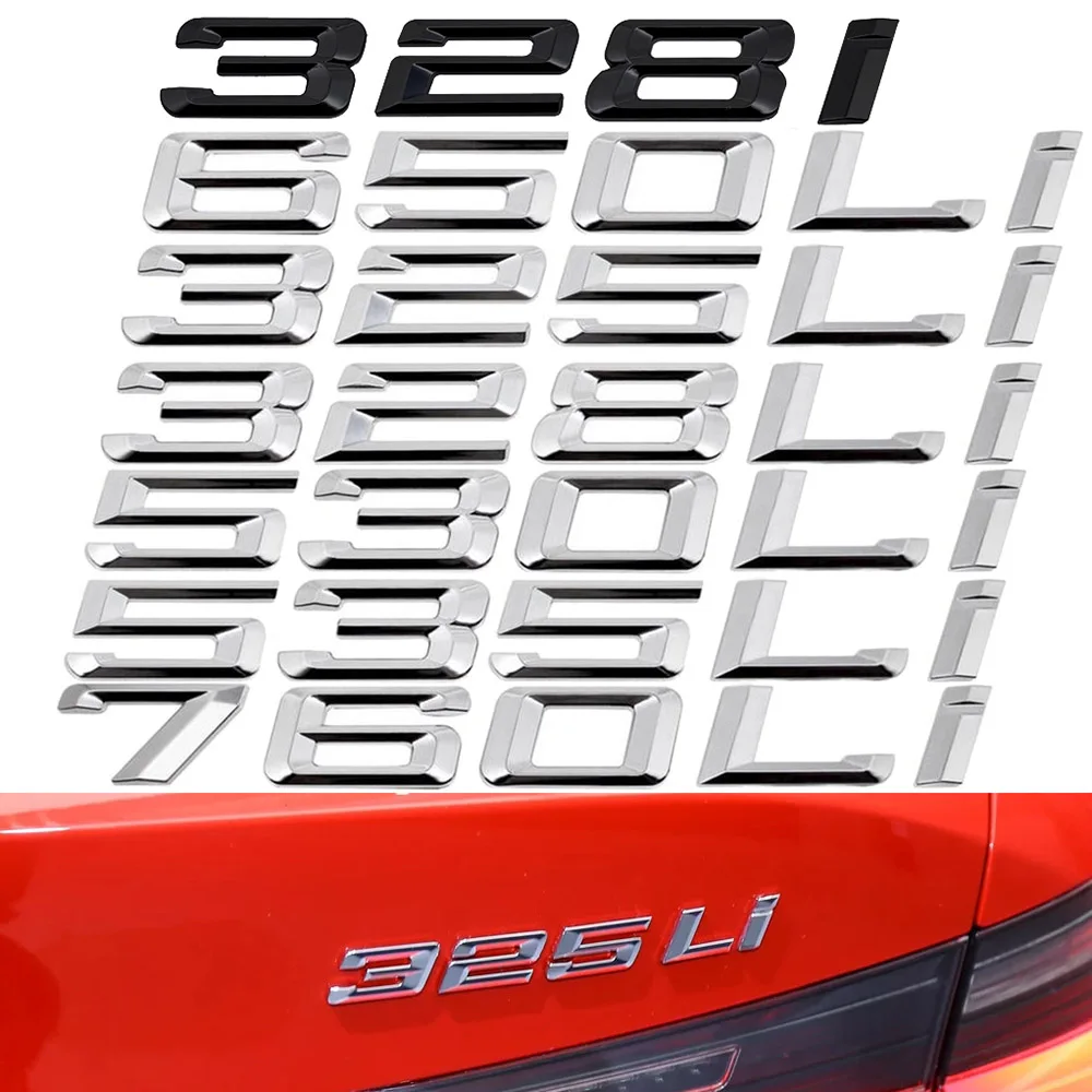 760Li 535LI 530LI 328LI 328i 325LI 650I для BMW цифры буквы слово логотип значок наклейка ABS 3D задний