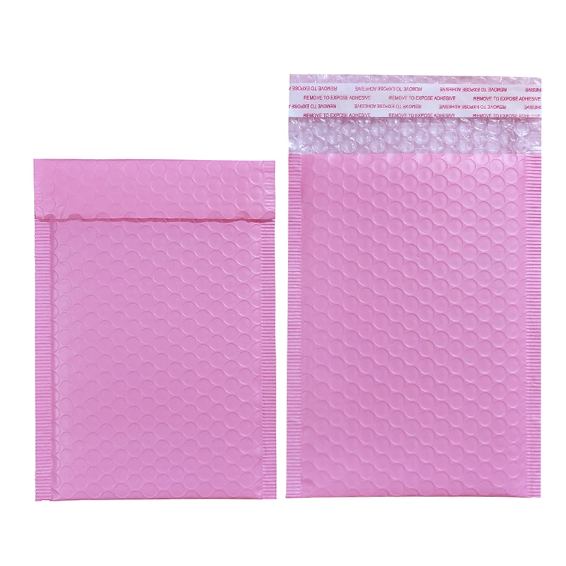 50PCS Light Pink Poly Bubble Mailer Padded Envelope self seal mailing bag bubble envelope Courier Packaging Shipping envelopes