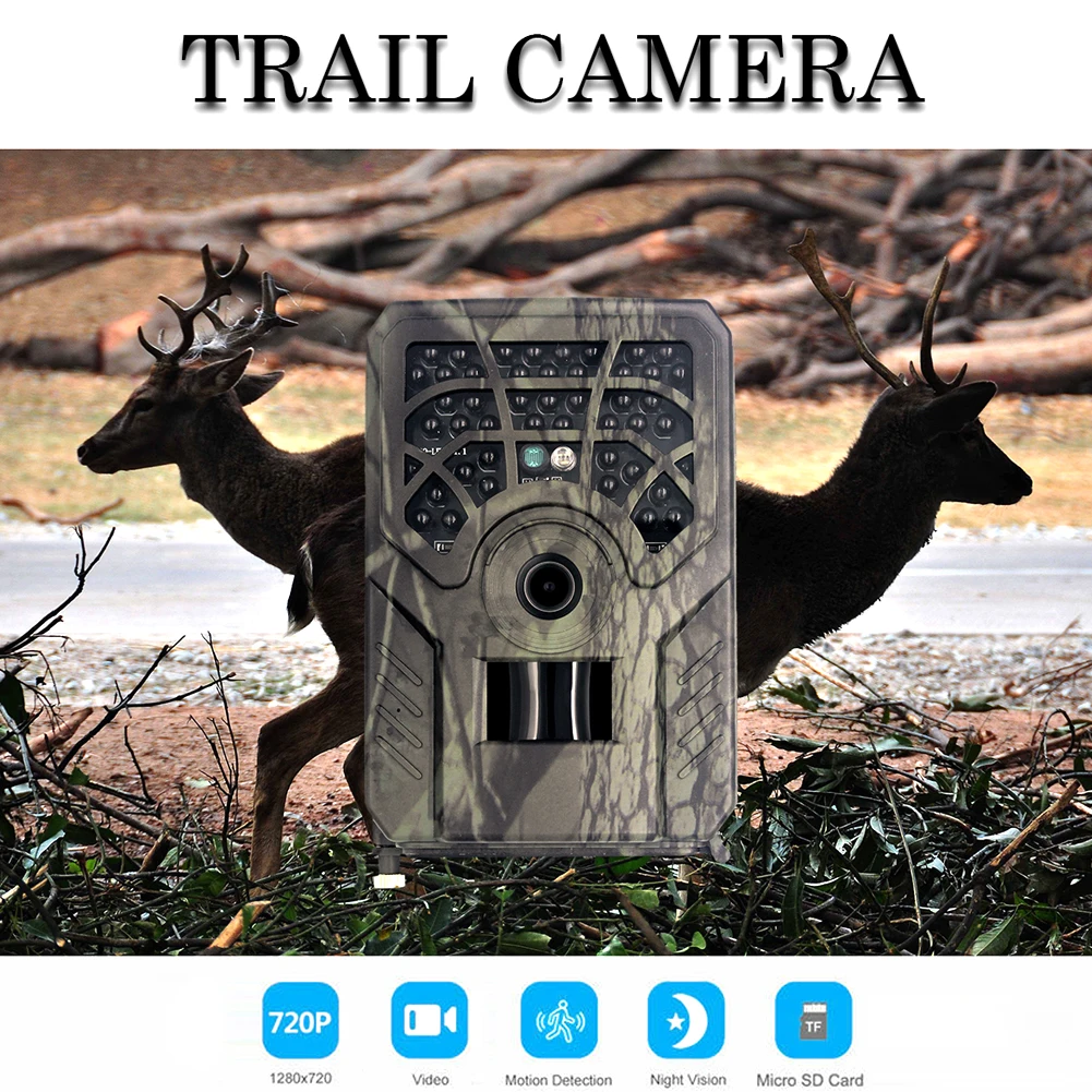 

PR300C Wildlife Tracking Camera, 5MP Camera Photo Trap, 720P, Infrared, HD, Wireless Tracking Night Sight Wild Hunting Camera