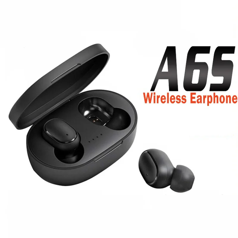 

A6S Bluetooth Wireless Headphones HIFI Earbuds 5.0 Earphone Noise Cancelling With Mic for Xiaomi iPhone Huawei Samsung