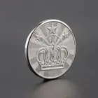 10 шт. 25*2 мм игровой жетон из нержавеющей стали аркадная игра монета пентаграмма Корона Жетоны 831C