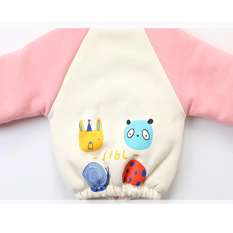

Newborn Baby Winter Thick Warm Outerwear Girl Cute Cartoon Letter Hooded Clothing Boy Outing Play Cotton Jacket Kids Casual Coat